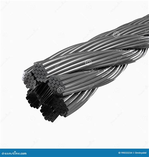 Bundle Of Steel Wires Stock Illustration Illustration Of Strand 99033234