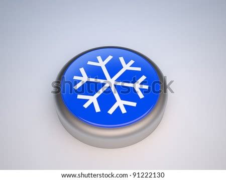 Ice Crystal Symbol On Blue Glossy Button Stock Photo 91222130 : Shutterstock