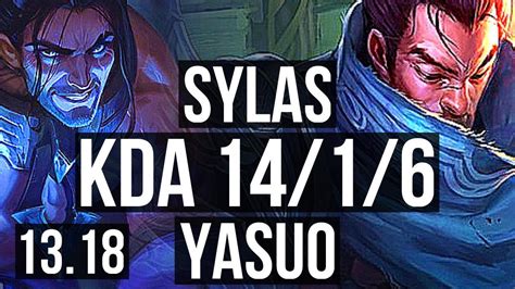 Sylas Vs Yasuo Mid 14 1 6 Legendary 300 Games Na Master 13