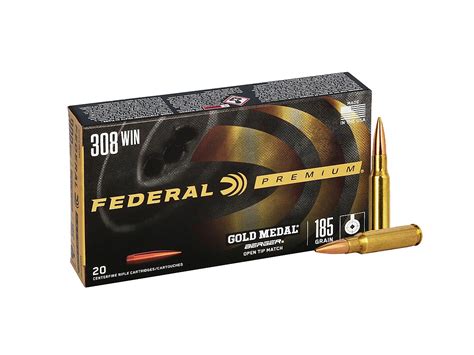 308Win Federal Gold Medal Berger 185gr 11 99g OTM GM308BH185 BWARMS