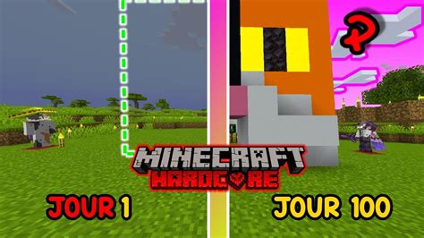 Jai Survécu 100 Jours En Hardcore Sur Minecraft Youtube