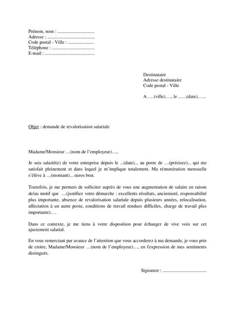 Mod Le Lettre De Demande D Augmentation De Salaire L Employeur