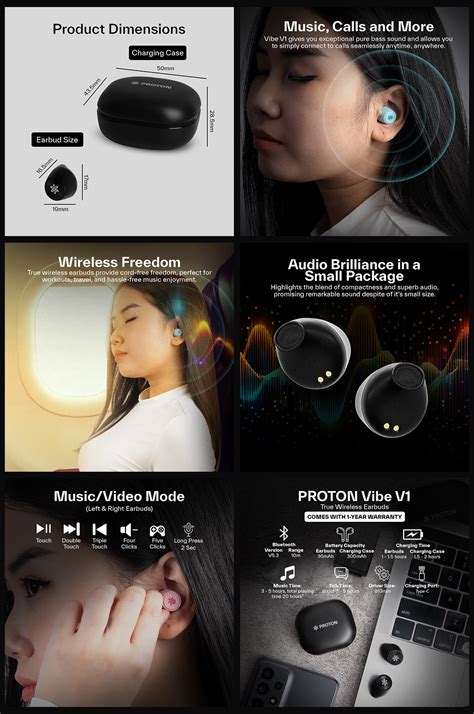 Proton Vibe V1 True Wireless Earbuds Shopee Philippines