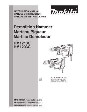 Makita HM1203C Instruction Manual Manualzz