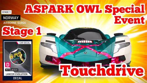 Asphalt Touchdrive Aspark Owl Special Event Stage Decal