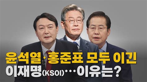 나이트포커스 윤석열·홍준표 다 이긴 이재명 Ksoi 여론조사 네이트 뉴스