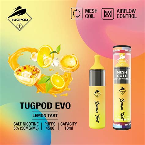 Tugpod EVO Disposable Vape Kit 4500 Puffs 10ml Vapesourcing