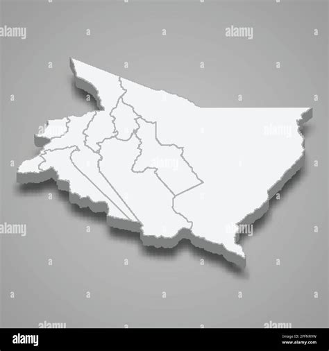 3d isometric map of Cartago is a province of Costa Rica isolated with ...