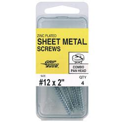 Grip Fast X Combo Drive Zinc Pan Head Sheet Metal Screw