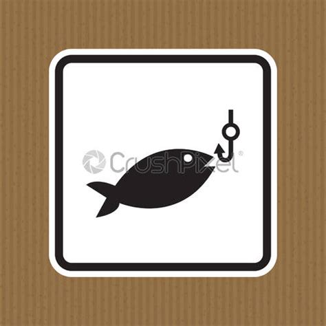 No Fishing Symbol Sign Isolate On White Background Vector Illustration