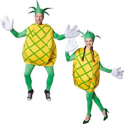 Kostüm Ananas Unisex Halloween Karneval Fasching Damen Herren Obst