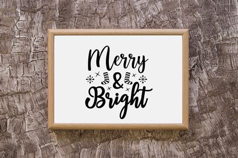 Merry Bright Christmas Svg Vector Graphic By Uttam Das Creative Fabrica