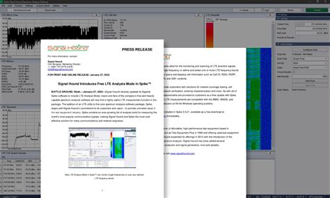 Press Release: LTE analysis now available in Spike | Signal Hound