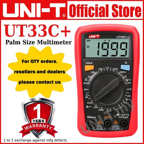 UNI T UT33C UT33D UT33A UT33B Palm Size Multimeter Shopee Malaysia