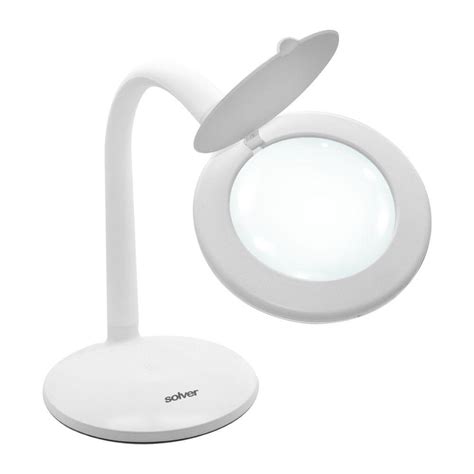 Lupa de Mesa 3 Intensidades de Iluminação LED Solver HL 210 Bivolt