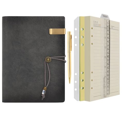 Wonderpool Refillable Leather Hardcover Notebook Vintage Durable