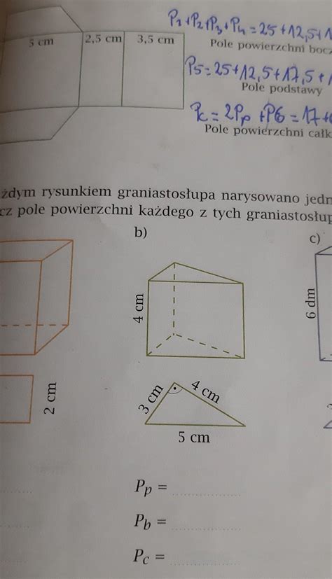 pod każdym rysunkiem graniastosłupa narysowano jedną z jego podOblicz