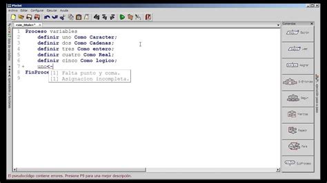 Curso De Pseint Primera Clase 1 17 Variables Y Tipos De Datos