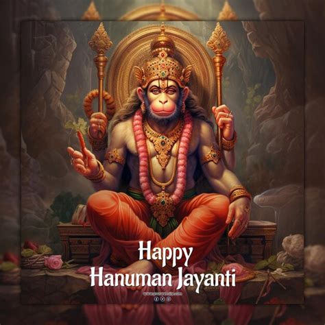 Premium PSD Beautiful Happy Hanuman Jayanti Indian Festival