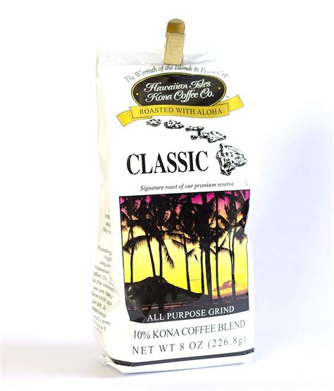 Amazon Hawaiian Isles Kona Coffee Co Kona Classic Ground Coffee