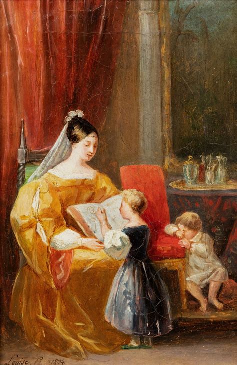 Presumed Portrait Of The Duchess Of Berry And Her Two Children