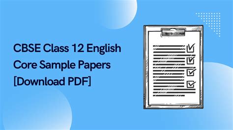 Cbse Class 12 English Sample Papers Download Pdf