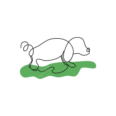 Draw A Dog With One Line Dog One Line Draw Png And Vector With