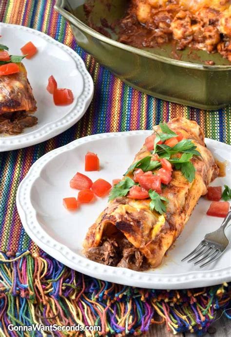 Shredded Beef Enchiladas Recipe With Video Recipe Shredded Beef