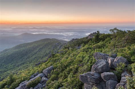 Sunrise Viewed From Old Rag Mountain License Image 13881402