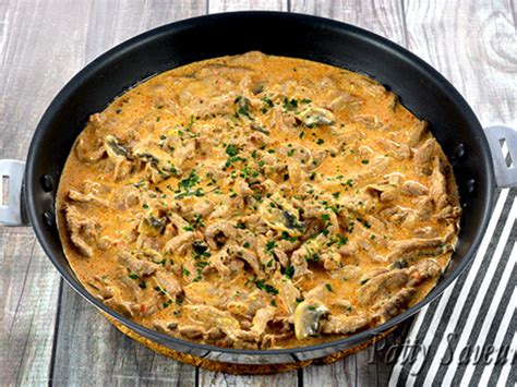 Emincé de Boeuf Stroganoff Recette par Patty Saveurs