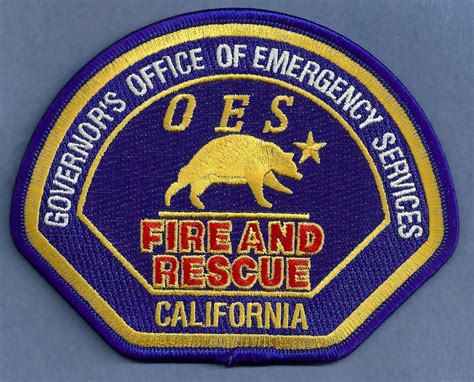 California Office Of Emergency Services Oes Fire Rescue Patch