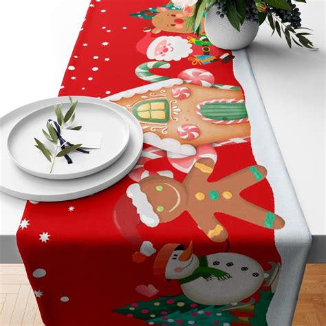 Jual TABLE RUNNER TAPLAK MEJA EDISI NATAL CHRISTMAS EDITION 140X40 DAN