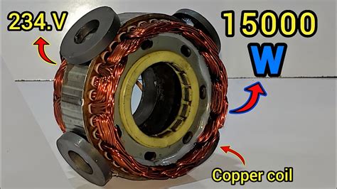 I Turn Free Energy 15000Winto 234V With Copper Coil YouTube