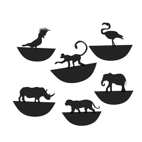 vector illustration of a collection of cool animal logos 3030462 Vector ...