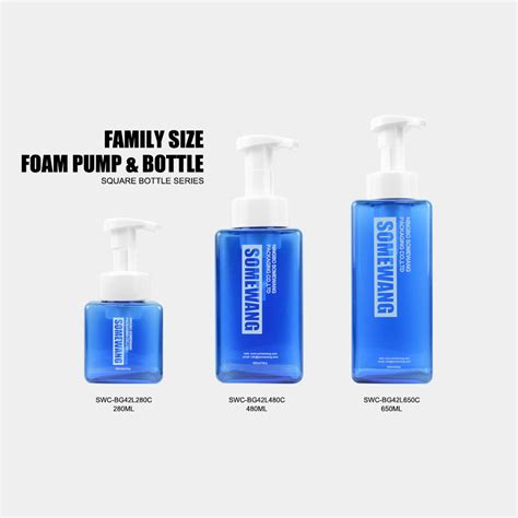 Petg Custom Square Foam Bottle With Foamer Pump Foam Bottle And Petg