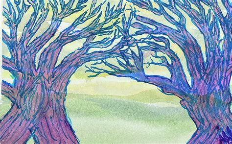 Naked Trees Painting By Anjel B Hartwell Pixels