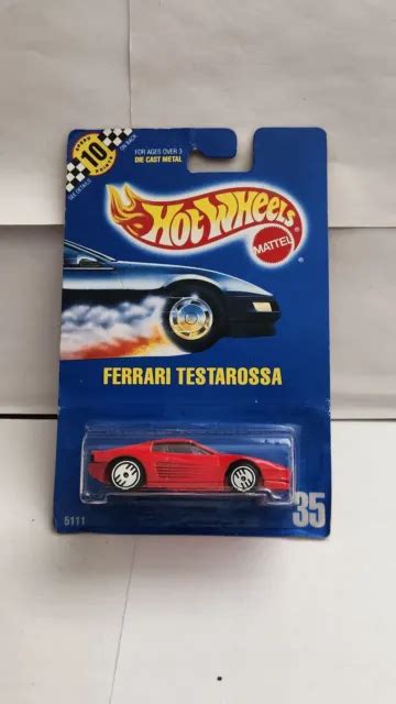 Hot Wheels Blue Card Speed Point Ferrari Testarossa Uh Wheels