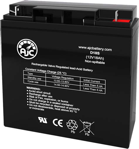 Ajc Battery Compatible With Vision Cp12180 12v 18ah Sealed Lead Acid Battery