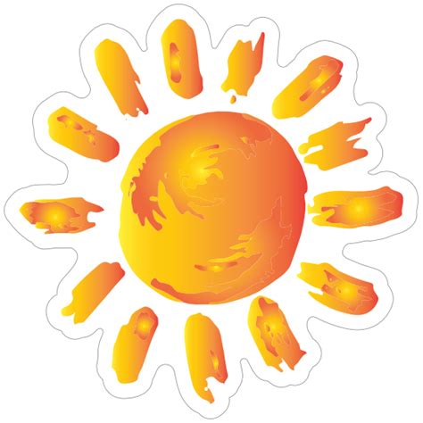 Painted Sun Sticker