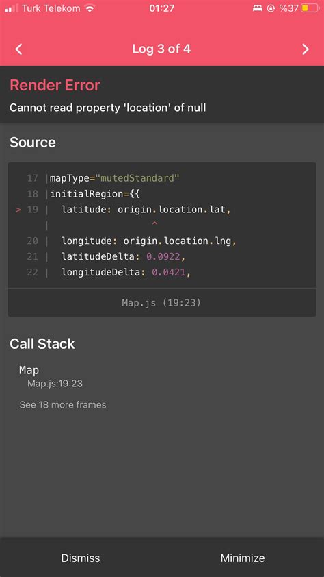 Reactjs React Native Typeerror Cannot Read Property Location Of Null Stack Overflow