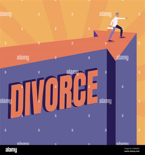 Conceptual Display Divorce Business Concept Legal Dissolution Of