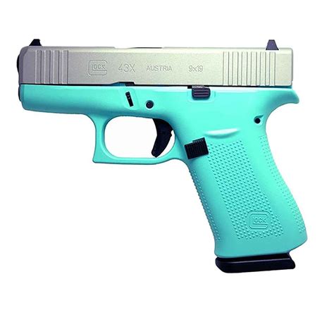 Glock 43x 9mm Luger 341in Blue Stainless Pistol 101 Rounds