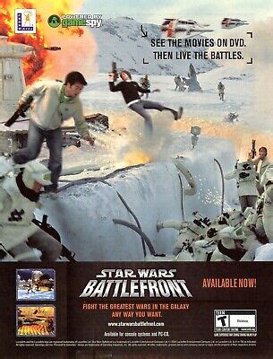 Star Wars Battlefront PC Game PS2 Playstation 2 2004 Promo Ad Art Print