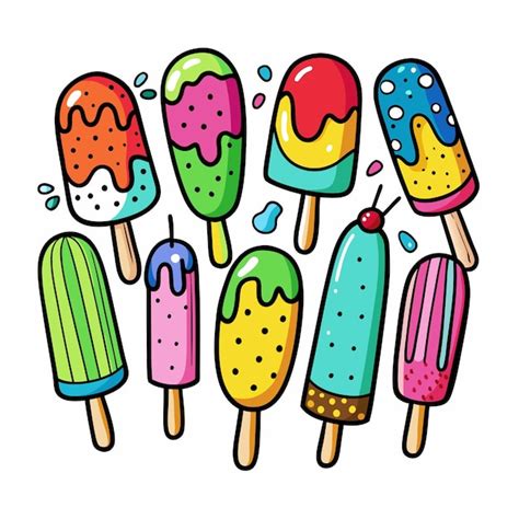 Premium Vector Doodles Vector Pack Popsicle Hand Drawn Graphic