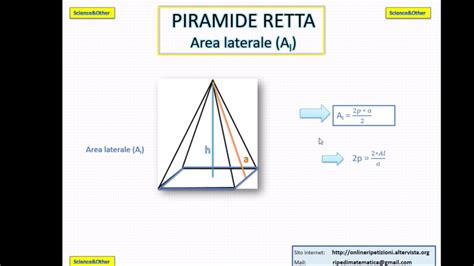 Piramide Retta Formule Di Area E Volume YouTube