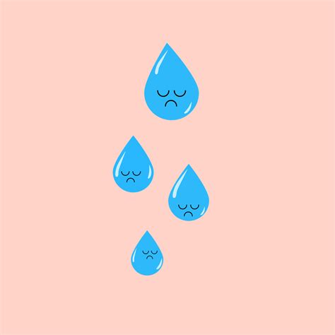 Llorando Agua Gotas L Grimas Gotas Soltar Icono Aislado Agua Soltar