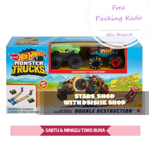 Jual Hot Wheels Monster Trucks Double Destruction Playset Original Jakarta Utara Stars Shop