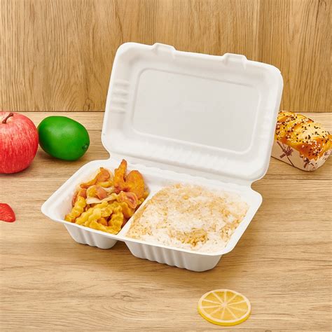 Disposable Degradable Lunch Box Biodegradable Pulp Food Containers