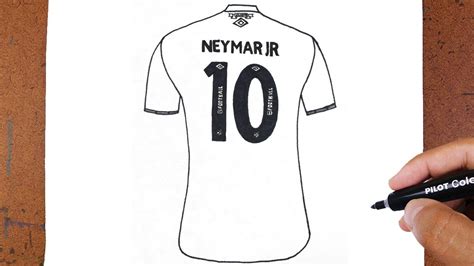 Desenho Da Camisa Do Neymar - Como Desenhar a Camisa 10 do NEYMAR no Santos - YouTube
