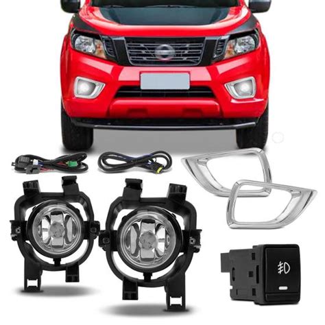 Kit Farol Milha Nissan Frontier 2018 2019 Auxiliar Neblina Aro